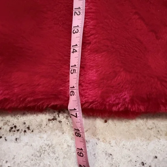 Sugar Thrillz Dolls Kill Red Faux Fur Cropped Jacket Heart Zipper AST20069 Small - Picture 9 of 10